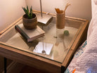 Rustic Display Table with removable glass top - 100% Made in the USA